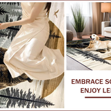 Ultra Soft Area Rug, Non Slip, Stain Resistant, Washable Area Rugs for Living Room, Bedroom, Earthy Hunting Scene Aesthetic(Brown)