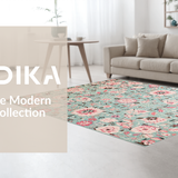 Ultra Soft Area Rug, Non Slip, Stain Resistant, Washable Area Rugs for Living Room, Bedroom, Vibrant Boho Medallion Harmony(Blue)