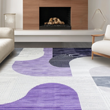 Ultra Soft Area Rug, Non Slip, Stain Resistant, Washable Area Rugs for Living Room, Bedroom, Sophisticated Symmetrical Artistry(Purple)