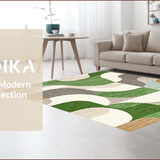 Ultra Soft Area Rug, Non Slip, Stain Resistant, Washable Area Rugs for Living Room, Bedroom, Modern Abstract Sage Green Living Room Washable Rug(Gray)