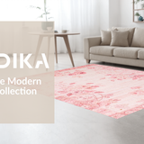 Ultra Soft Area Rug, Non Slip, Stain Resistant, Washable Area Rugs for Living Room, Bedroom, Contemporary Pink Plush Oasis(Pink)