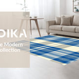 Ultra Soft Area Rug, Non Slip, Stain Resistant, Washable Area Rugs for Living Room, Bedroom, Rustic Warm Earthy Check Pattern(Beige)