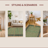 Ultra Soft Area Rug, Non Slip, Stain Resistant, Washable Area Rugs for Living Room, Bedroom, Stylish Abstract Natural Palette(Beige)