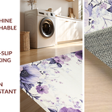 Ultra Soft Area Rug, Non Slip, Stain Resistant, Washable Area Rugs for Living Room, Bedroom, Elegant Pastel Floral Artistry(Purple)