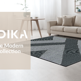 Ultra Soft Area Rug, Non Slip, Stain Resistant, Washable Area Rugs for Living Room, Bedroom, Vibrant Coastal Trellis Aesthetic(Gray)