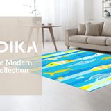 Ultra Soft Area Rug, Non Slip, Stain Resistant, Washable Area Rugs for Living Room, Bedroom, Joyful Underwater Scene in Soft Hues(Blue)