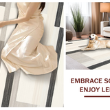 Ultra Soft Area Rug, Non Slip, Stain Resistant, Washable Area Rugs for Living Room, Bedroom, Chic Modern Arch Geometry(Gray)
