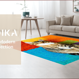 Ultra Soft Area Rug, Non Slip, Stain Resistant, Washable Area Rugs for Living Room, Bedroom, Cat Themed Welcome Doormat(Blue)