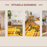 Ultra Soft Area Rug, Non Slip, Stain Resistant, Washable Area Rugs for Living Room, Bedroom, Luxurious Bold Tiger Aesthetic(Yellow)