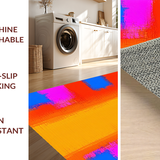 Ultra Soft Area Rug, Non Slip, Stain Resistant, Washable Area Rugs for Living Room, Bedroom, Elegant Soft Gradient Fusion(Orange)
