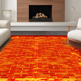 Contemporary Hot Lava Composition(Red)