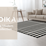 Striking Checkered Urban Decor(Black)