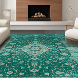 Ultra Soft Area Rug, Non Slip, Stain Resistant, Washable Area Rugs for Living Room, Bedroom, Forest Palette Timeless Design(Green)