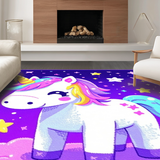 Ultra Soft Area Rug, Non Slip, Stain Resistant, Washable Area Rugs for Living Room, Bedroom, Joyful Celestial Patterns with Stars(White)