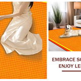 Ultra Soft Area Rug, Non Slip, Stain Resistant, Washable Area Rugs for Living Room, Bedroom, Joyful Irregular Shape Kids Decor(Orange)