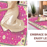 Ultra Soft Area Rug, Non Slip, Stain Resistant, Washable Area Rugs for Living Room, Bedroom, Elegant Pink Trellis Pattern(Pink)