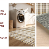 Ultra Soft Area Rug, Non Slip, Stain Resistant, Washable Area Rugs for Living Room, Bedroom, Elegant Neutral Geometric Texture(Beige)