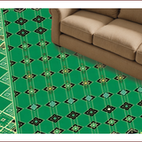 Rustic Distressed Geometric Composition(Green)