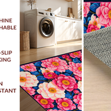Ultra Soft Area Rug, Non Slip, Stain Resistant, Washable Area Rugs for Living Room, Bedroom, Contemporary Color Splash Pattern(Pink)