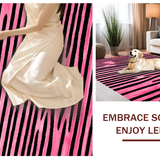 Ultra Soft Area Rug, Non Slip, Stain Resistant, Washable Area Rugs for Living Room, Bedroom, Unique Modern Animal Print Style(Pink)