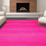 Ultra Soft Area Rug, Non Slip, Stain Resistant, Washable Area Rugs for Living Room, Bedroom, Lively Funky Twisted Stripes(Pink)