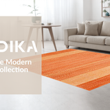 Ultra Soft Area Rug, Non Slip, Stain Resistant, Washable Area Rugs for Living Room, Bedroom, Vibrant Cozy Textured Experience(Orange)