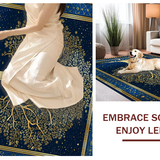 Contemporary Blue and Gold Fusion(Blue)