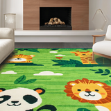 Cheerful Circular Jungle Scene(Green)