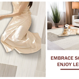 Ultra Soft Area Rug, Non Slip, Stain Resistant, Washable Area Rugs for Living Room, Bedroom, Sophisticated Warm Toned Accent(Beige)
