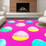 Ultra Soft Area Rug, Non Slip, Stain Resistant, Washable Area Rugs for Living Room, Bedroom, Delicate Pink Floral Arrangement(Pink)