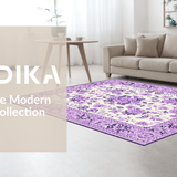 Ultra Soft Area Rug, Non Slip, Stain Resistant, Washable Area Rugs for Living Room, Bedroom, Lavender Galaxy Inspired Pattern(Purple)