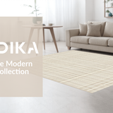 Ultra Soft Area Rug, Non Slip, Stain Resistant, Washable Area Rugs for Living Room, Bedroom, Stylish High Pile Trellis Style(Beige)