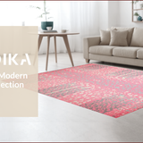 Ultra Soft Area Rug, Non Slip, Stain Resistant, Washable Area Rugs for Living Room, Bedroom, Stylish Abstract Animal Motif(Pink)