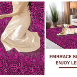 Ultra Soft Area Rug, Non Slip, Stain Resistant, Washable Area Rugs for Living Room, Bedroom, Bold Pink and Black Design(Pink)