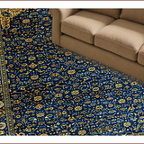 Elegant Navy Blue Geometric Motif(Blue)
