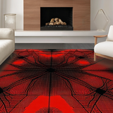 Ultra Soft Area Rug, Non Slip, Stain Resistant, Washable Area Rugs for Living Room, Bedroom, Rustic Red Spider Web Aesthetic(Red)