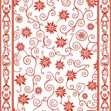 Artisan Scroll with Decorative Leaf Motifs Lightweight(Red)
