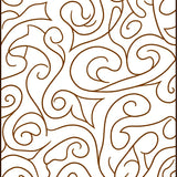 Classic Wave Featuring Flowing Interlocking Lines and Curves(Brown)