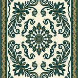 Arabesque Damask Flourish Artisan Collection(Green)