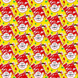 Winter Holiday Doormat Featuring Dancing Snowmen and Crystal Ice(Yellow)