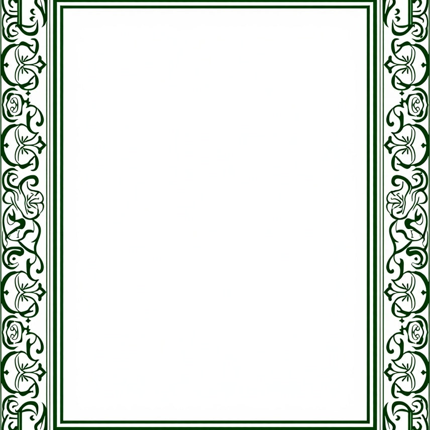 Heritage Scrollwork Inspired by Classical Lattice Motif (Green) - ODIKA