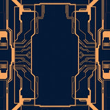Circuit Board Microchip Technology Floor Anti Slip(Blue)