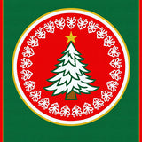 Festive Xmas Tree With Snowflake Border(Green)