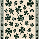 Celtic Knot Tapestry Design with Traditional Shamrock Symbols(Ivory)