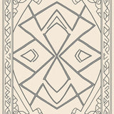 Elegant Aztec Boho Tapestry Contemporary Abstract(Ivory)