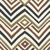 Zigzag Contemporary Floor Covering with Neutral Tones (Brown)