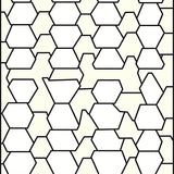 Hexagonal Honeycomb Grid with Interlocking Cells Modern Architecture(Black)
