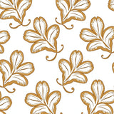 Interlocking Petal Motif with Botanical Scrollwork Design(Gold)