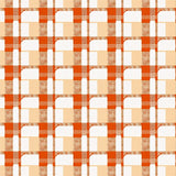 Autumn Gingham Mosaic with Interlocking Harvest Plaid Lines(Orange)