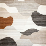 Earthy Harmony Area Serene Beige & Brown Hall Runner(Beige)